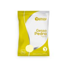 Gesso Pedra Tipo III Amarelo 1KG - YAMAY