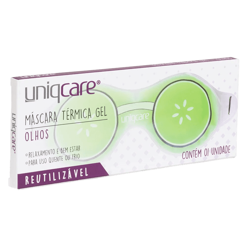 Máscara Térmica Gel para Olhos Pepino UNIQMED Dental Vidafarma